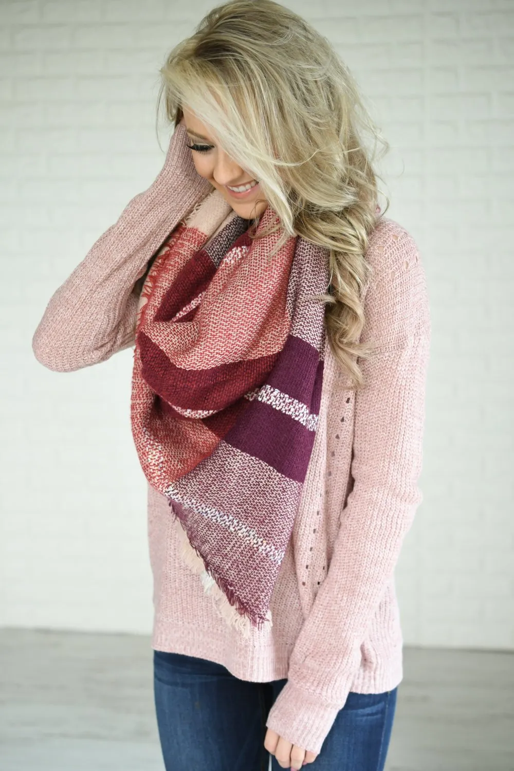 Sweet Love Back Lace Up Top ~ Blush