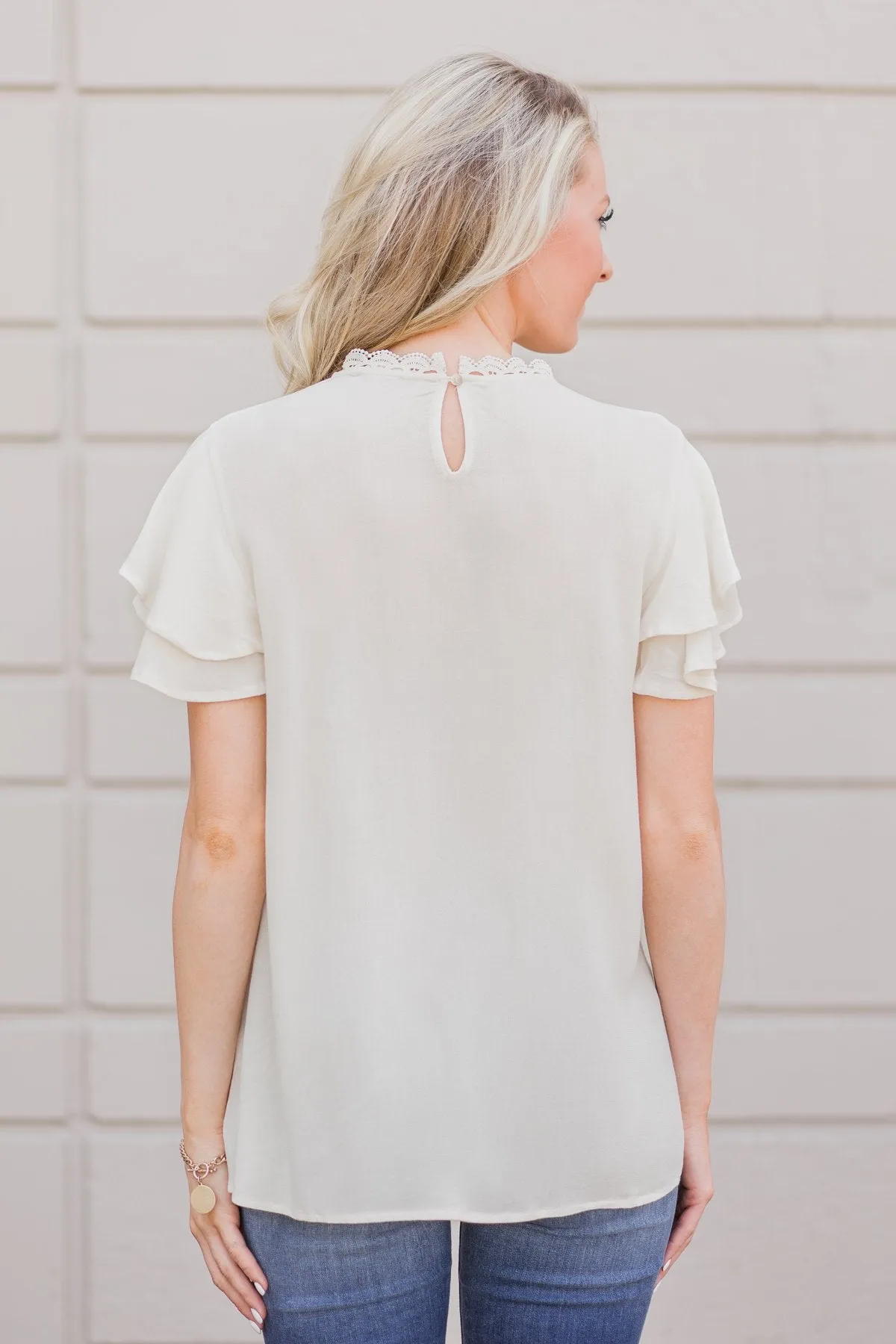 Sweet Summer Time Top- Cream