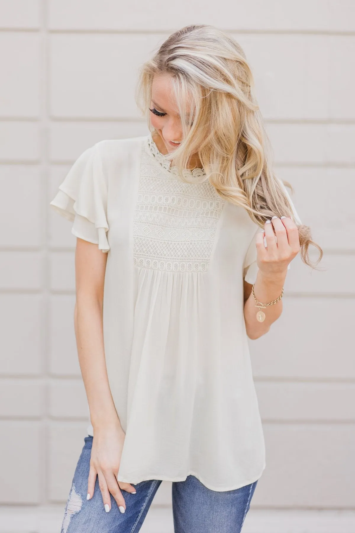 Sweet Summer Time Top- Cream