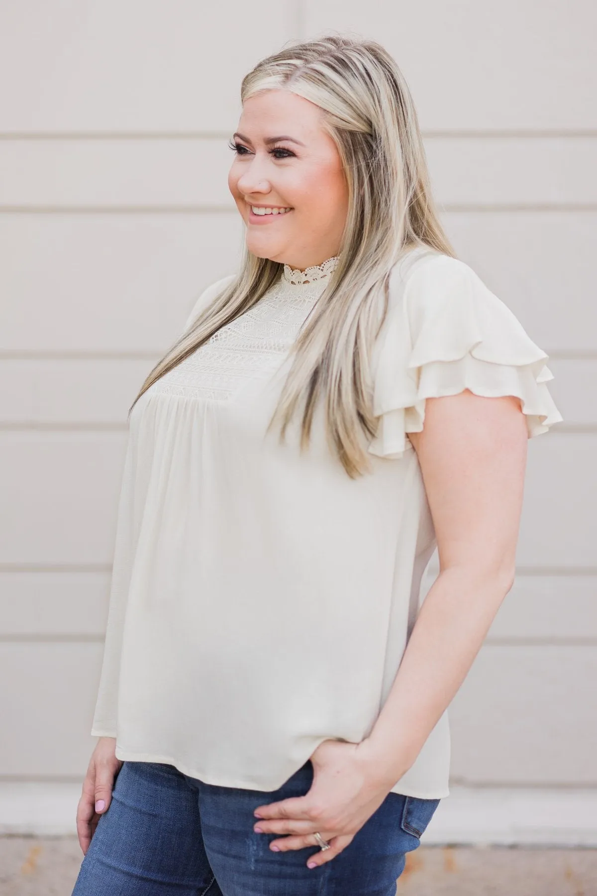 Sweet Summer Time Top- Cream