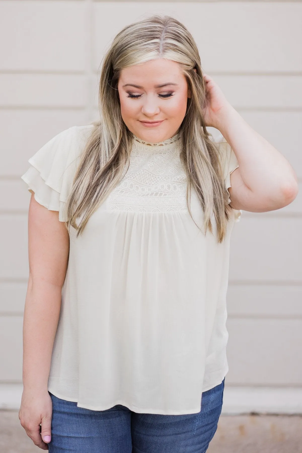 Sweet Summer Time Top- Cream