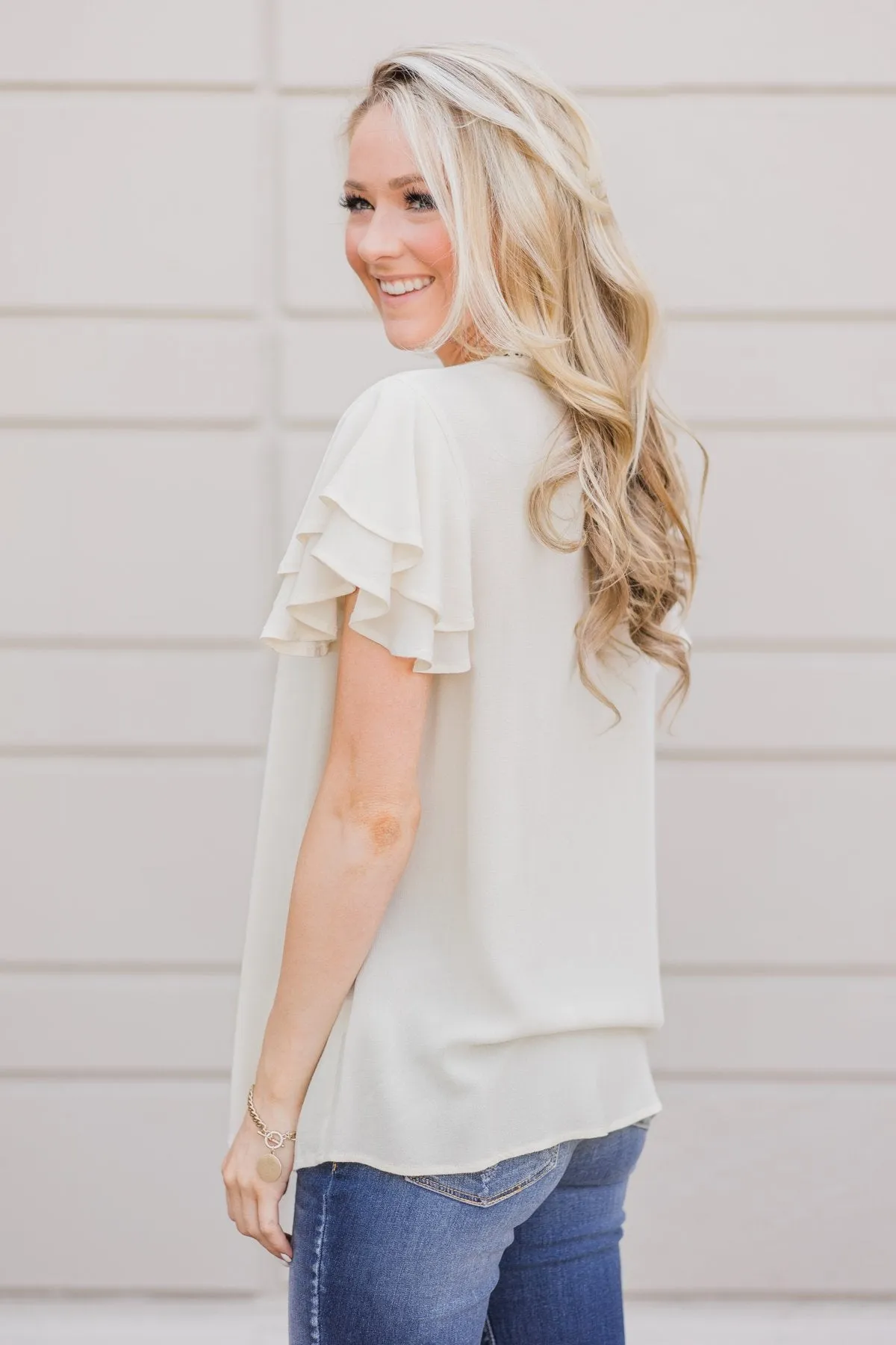 Sweet Summer Time Top- Cream