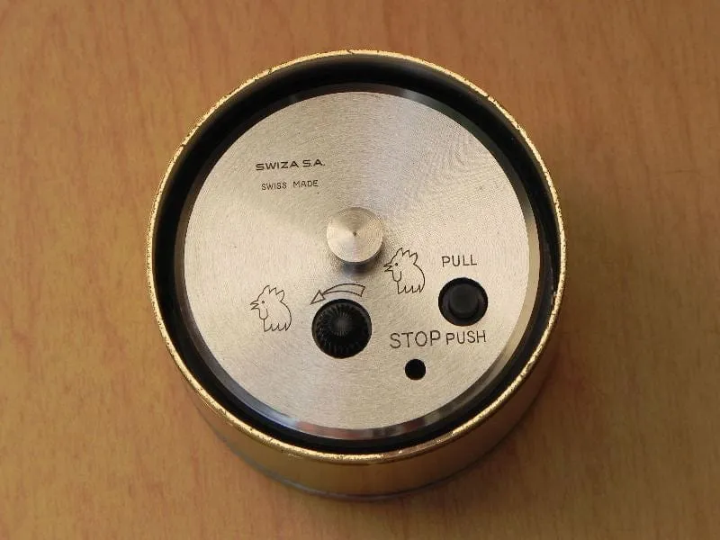 Swiza Ike Silver Dollar Coin Desk Alarm Clock