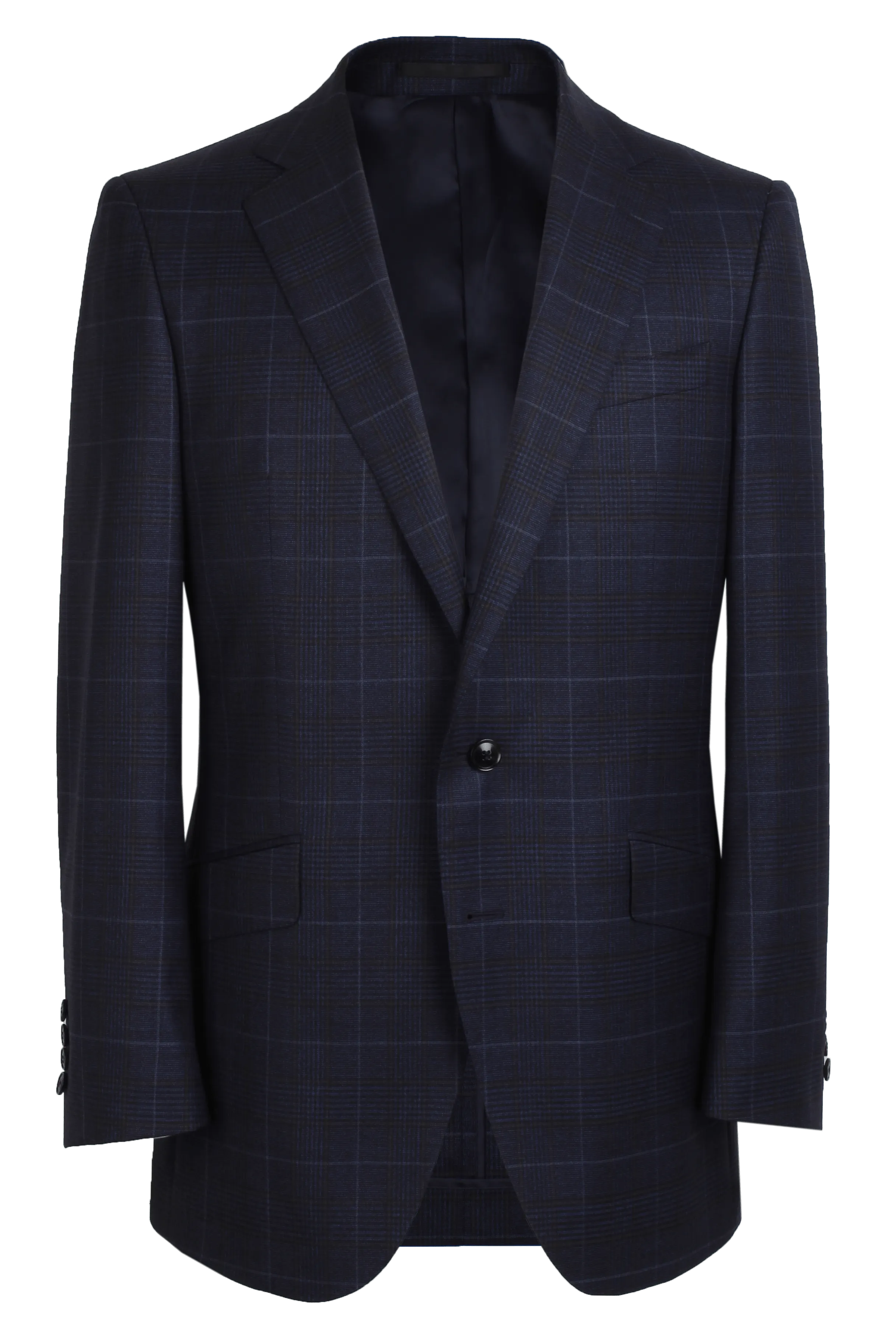 The Byron Jacket - Cavanni Navy/Chocolate Glen Plaid
