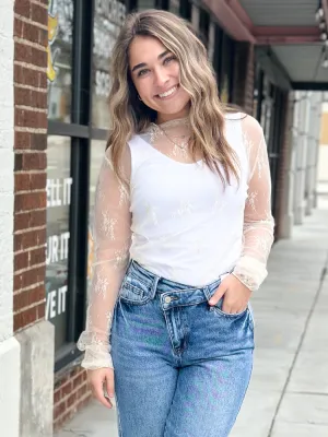 The Gentry Lace Top - Cream