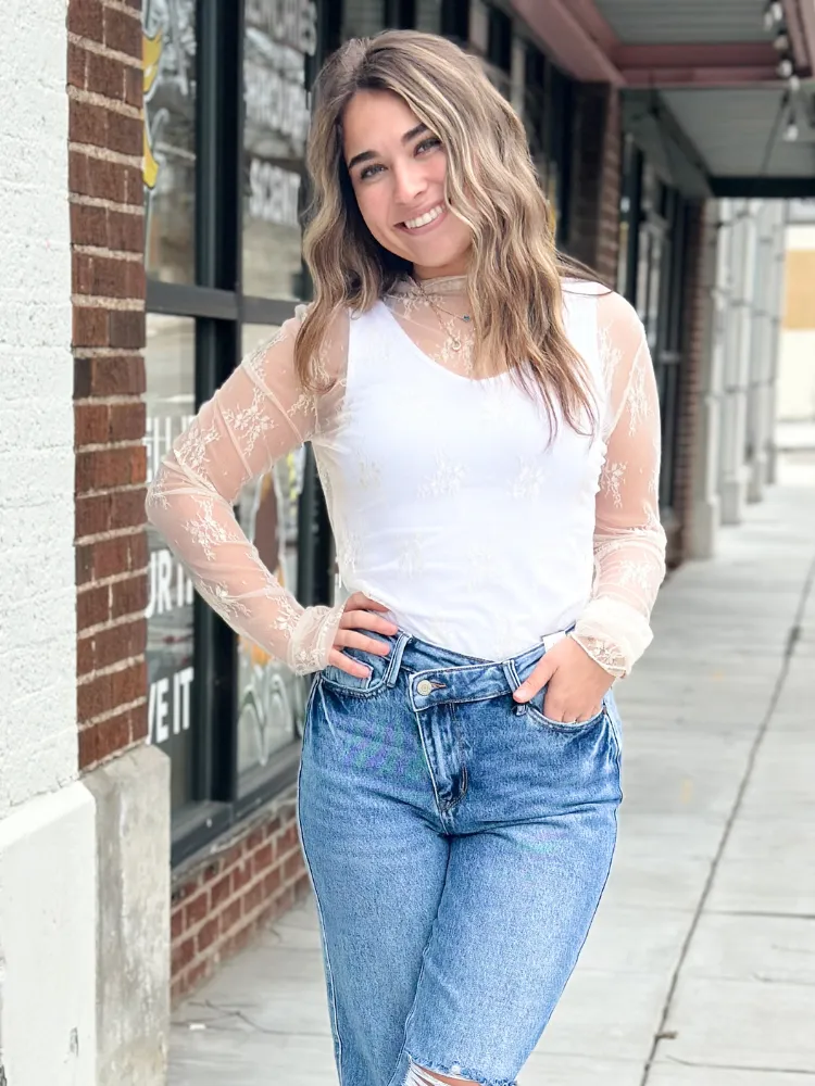 The Gentry Lace Top - Cream