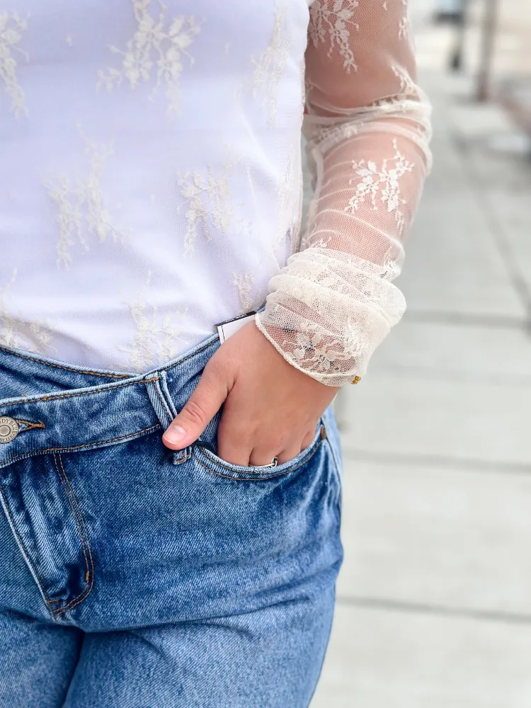 The Gentry Lace Top - Cream