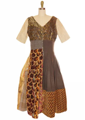 The Laura Dress- Gold Multi