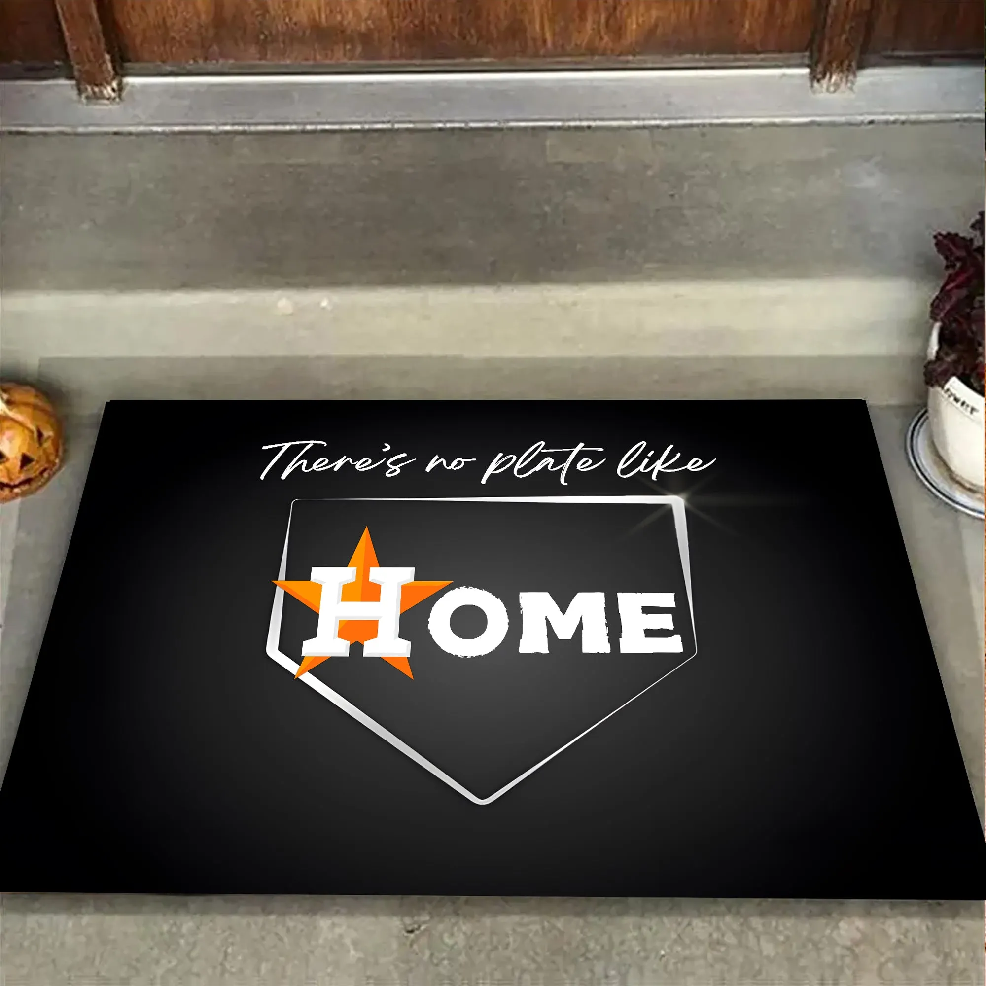 There's No Plate Like Home Doormat - Anti Slip Indoor Doormat - HTAT