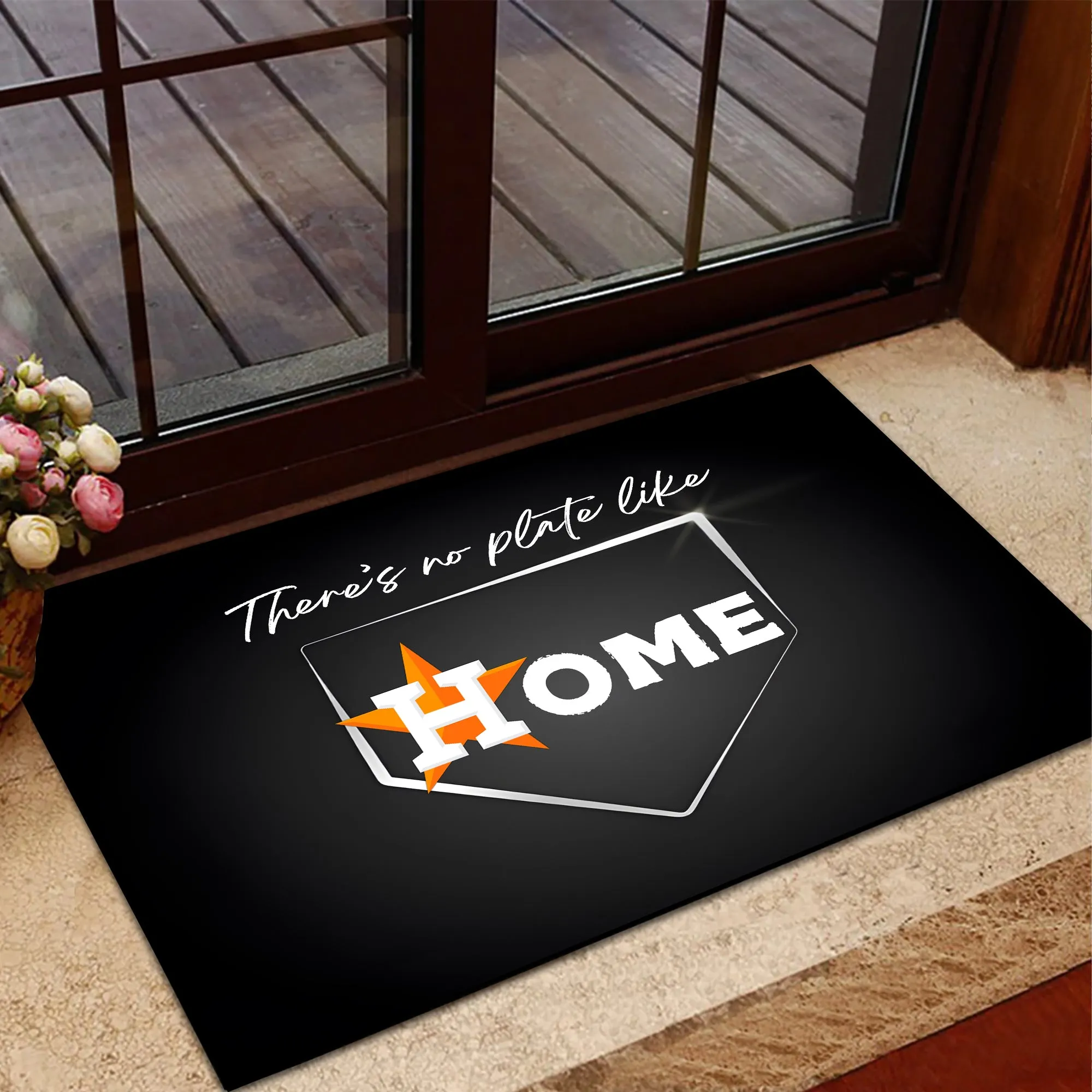 There's No Plate Like Home Doormat - Anti Slip Indoor Doormat - HTAT