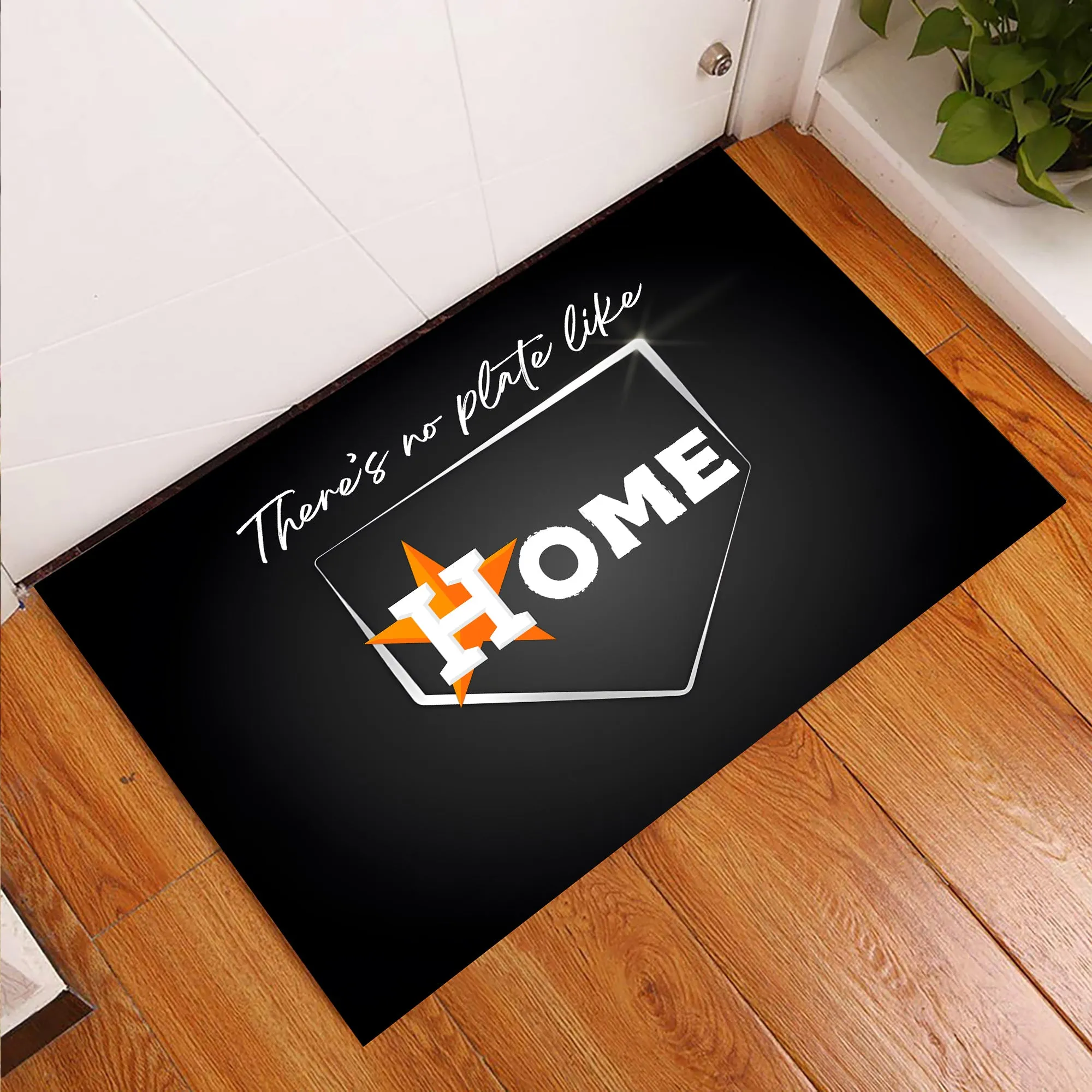 There's No Plate Like Home Doormat - Anti Slip Indoor Doormat - HTAT