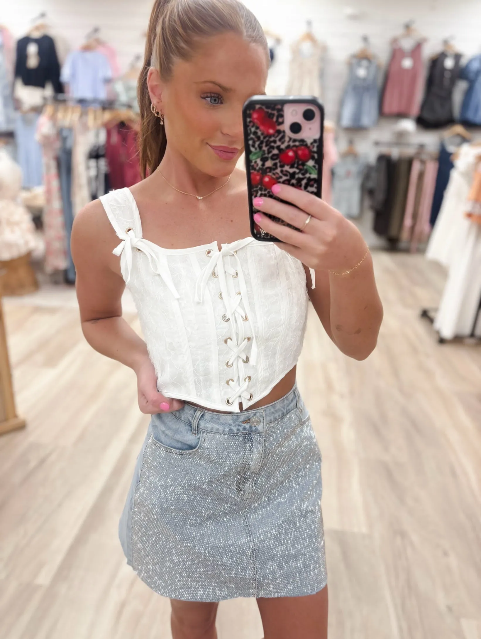 Tied with Love Off White Top