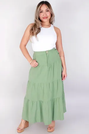 TIERED MAXI SKIRT