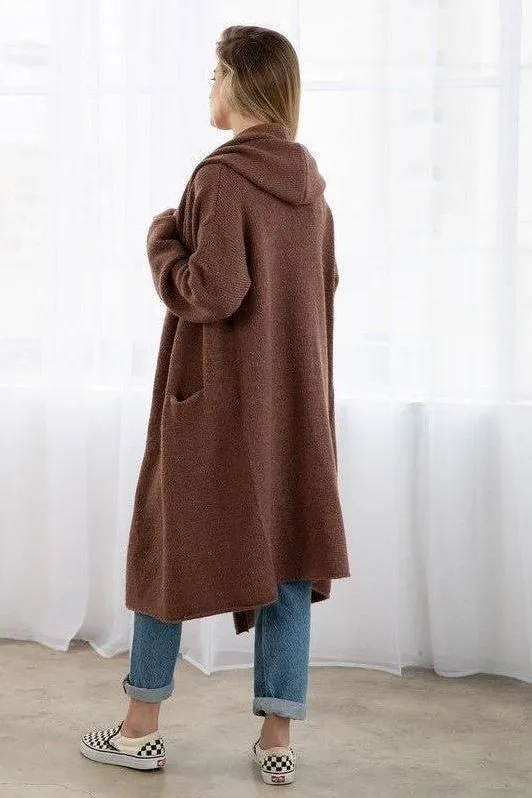 Ultra Cozy Two Pocket Cardigan- Cocoa