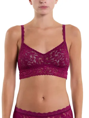 V-Neck Retro Lace Bralette Sugar Plum Red Sale