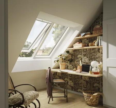 VELUX GPLS FFK08 2070 2-in-1 Double Glazed Top-Hung Window (127 x 140cm)