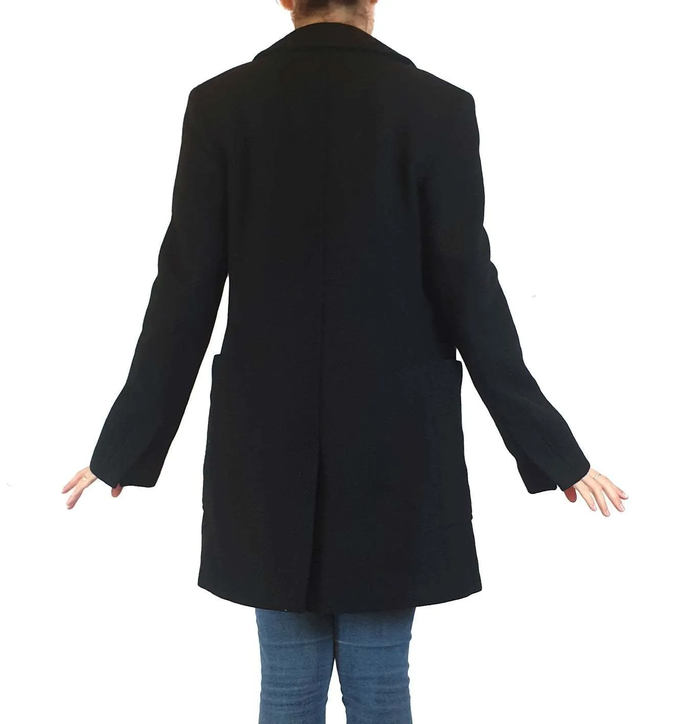 Veronica Maine black wool mix coat size 6, fits 8-10