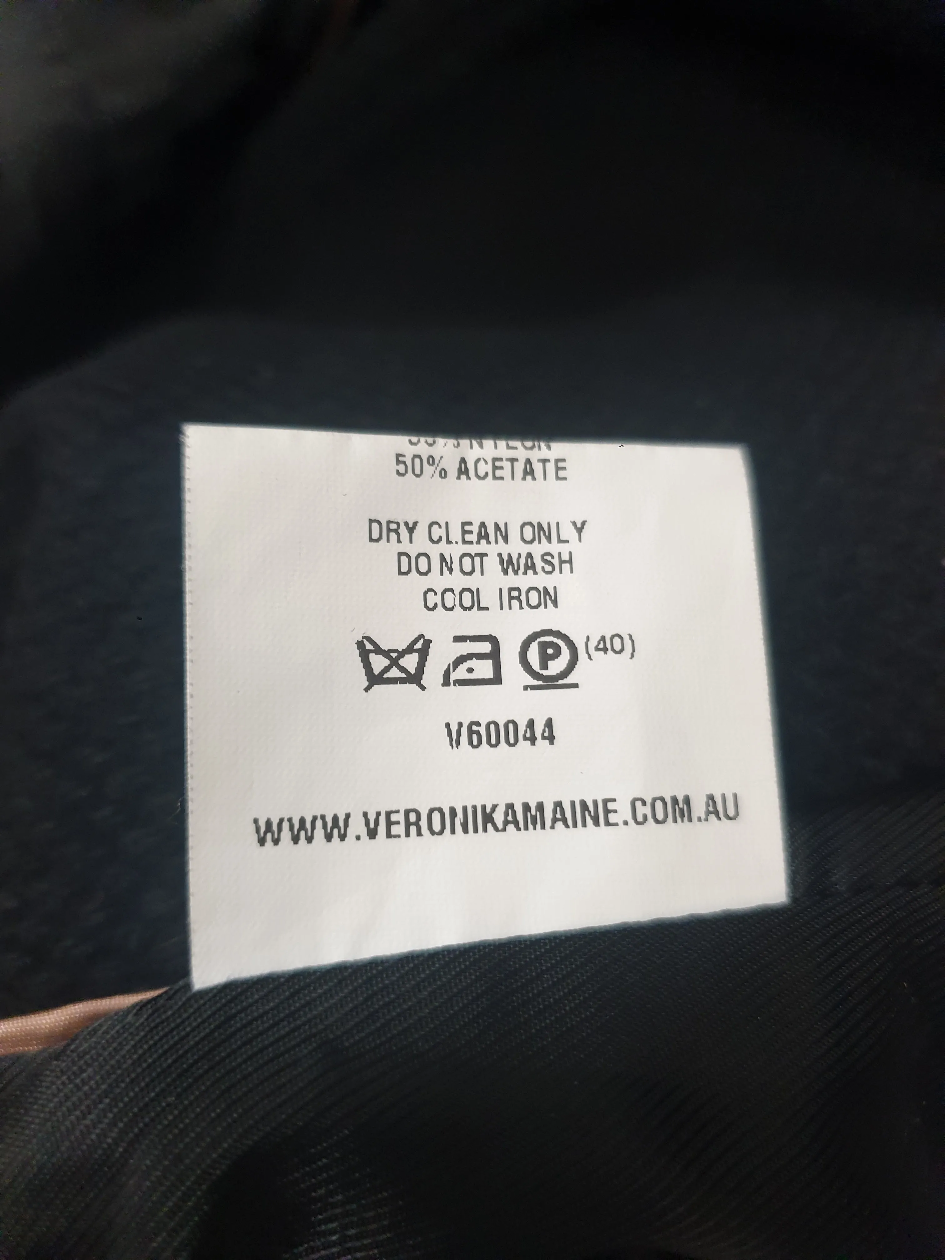 Veronica Maine black wool mix coat size 6, fits 8-10