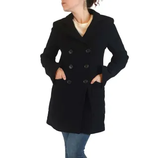 Veronica Maine black wool mix coat size 6, fits 8-10