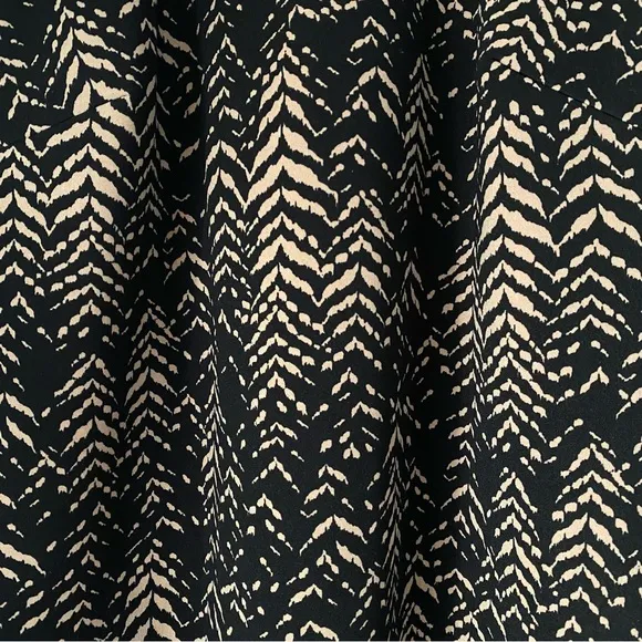 Vince Camuto Black Tan Sleeveless Herringbone Mock Neck Scuba Mini Dress Size XS