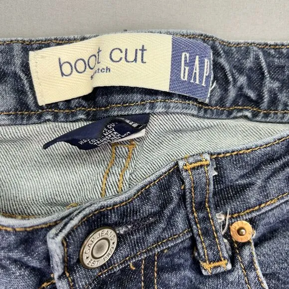 Vintage 2001 Women's Gap Jeans Boot Cut Mid Rise Stretch Size 6‎