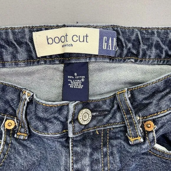 Vintage 2001 Women's Gap Jeans Boot Cut Mid Rise Stretch Size 6‎