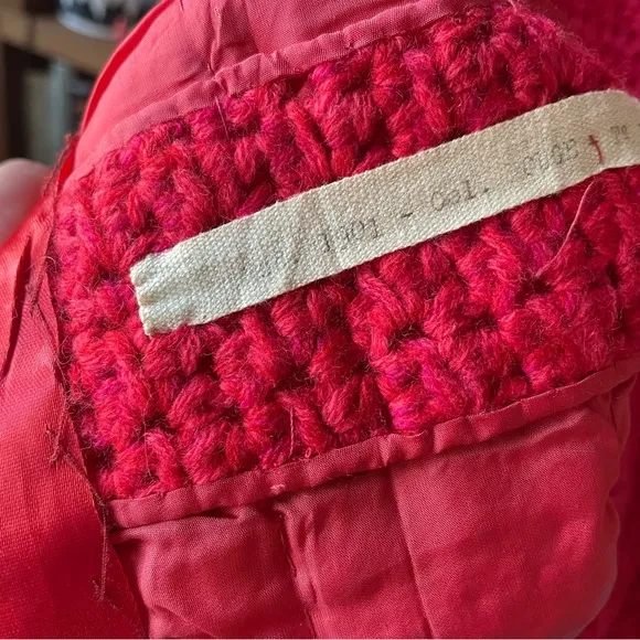 Vintage red knit sweater pencil skirt