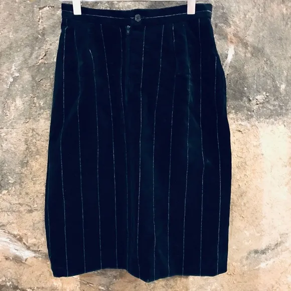 vintage velvet pinstripe skirt Erreuno Milano