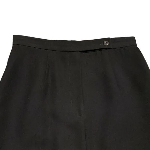Vintage Emma James Black Pencil Academia Business Casual Black Maxi Skirt
