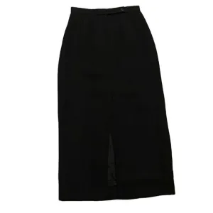 Vintage Emma James Black Pencil Academia Business Casual Black Maxi Skirt