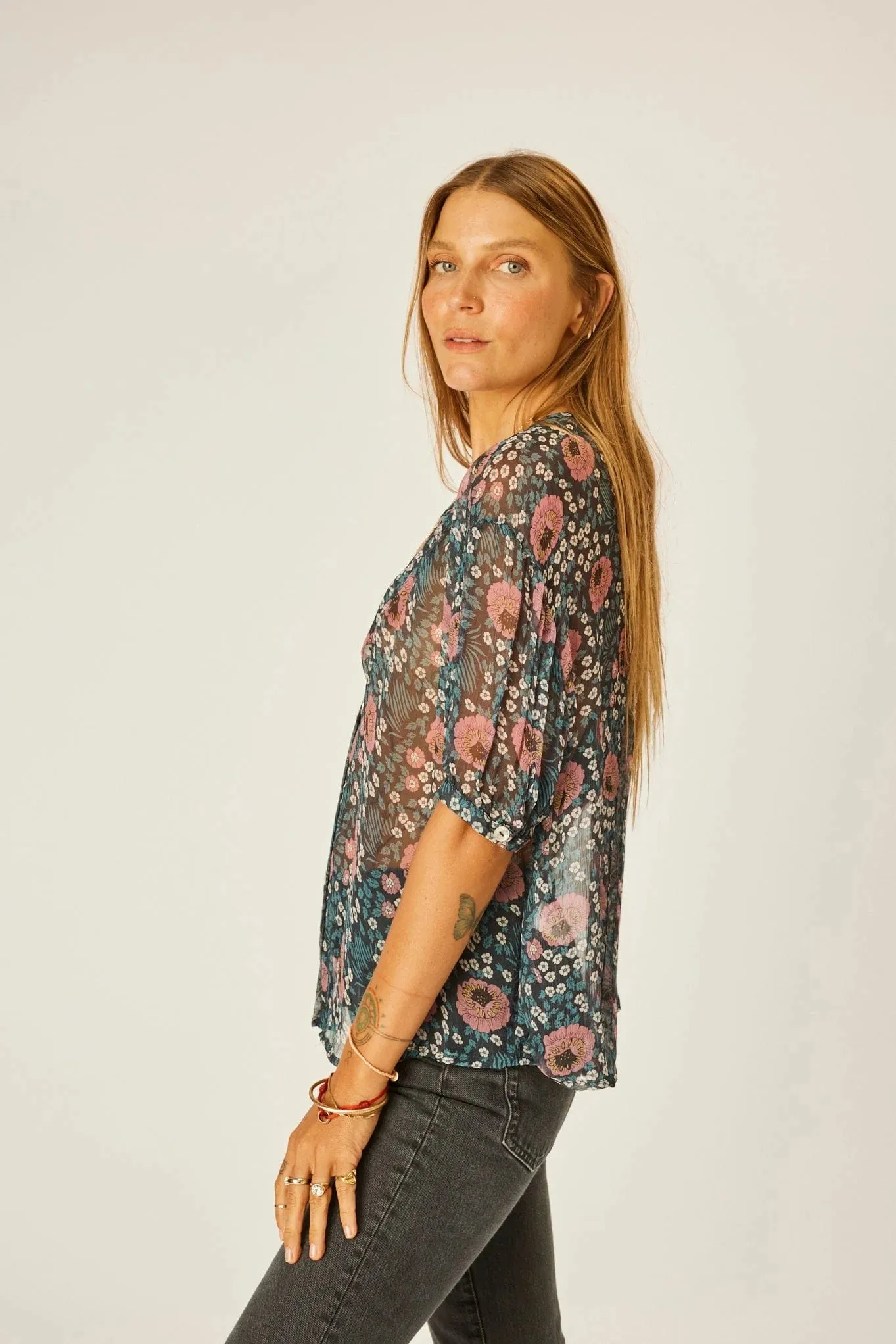 Violet Top | Vintage Flowers
