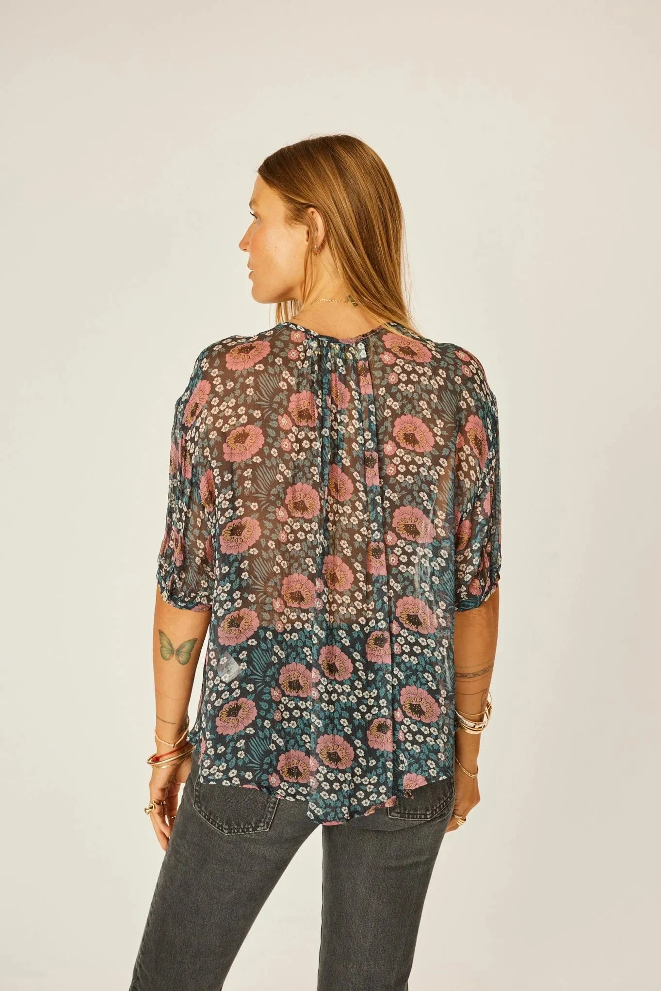 Violet Top | Vintage Flowers