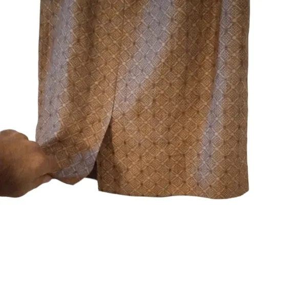 VTG Harve Bernard 100%Linen Short Sleeved Tan Suit Set Business Jackie O  Sz. 10