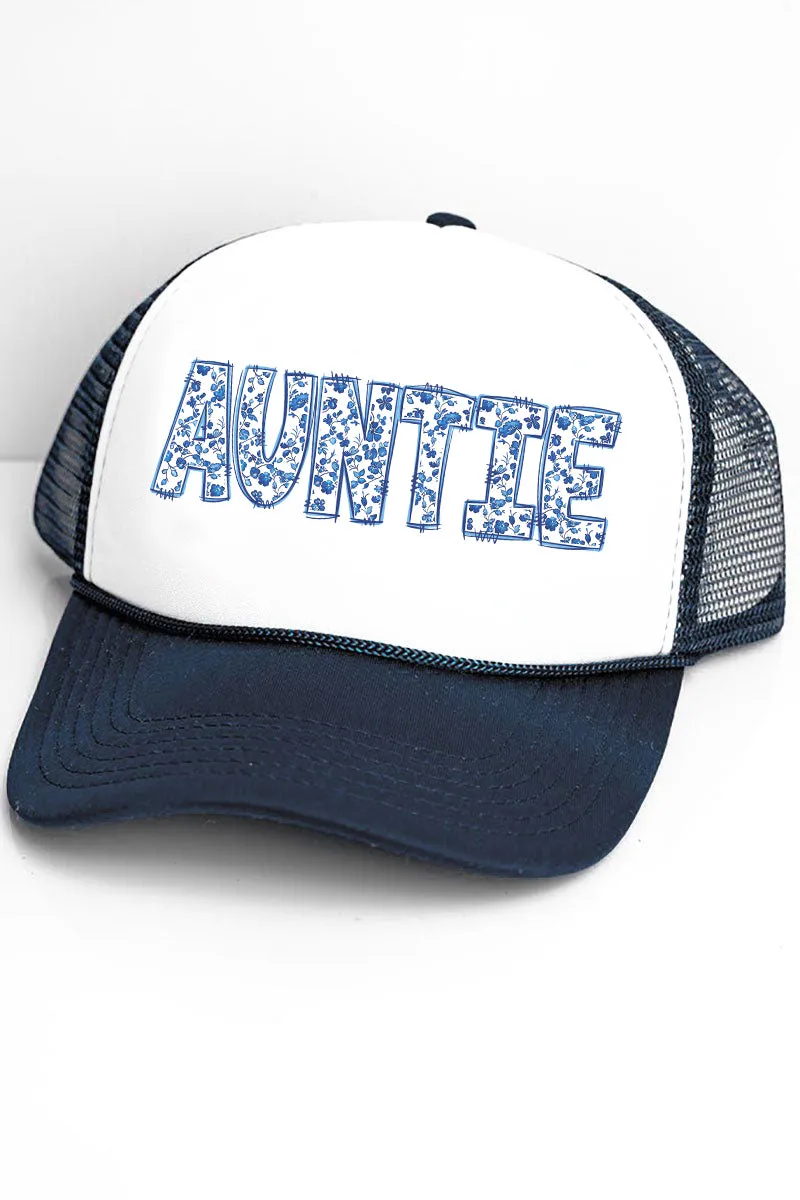 Willow Block Auntie Foam Mesh Back Trucker Cap