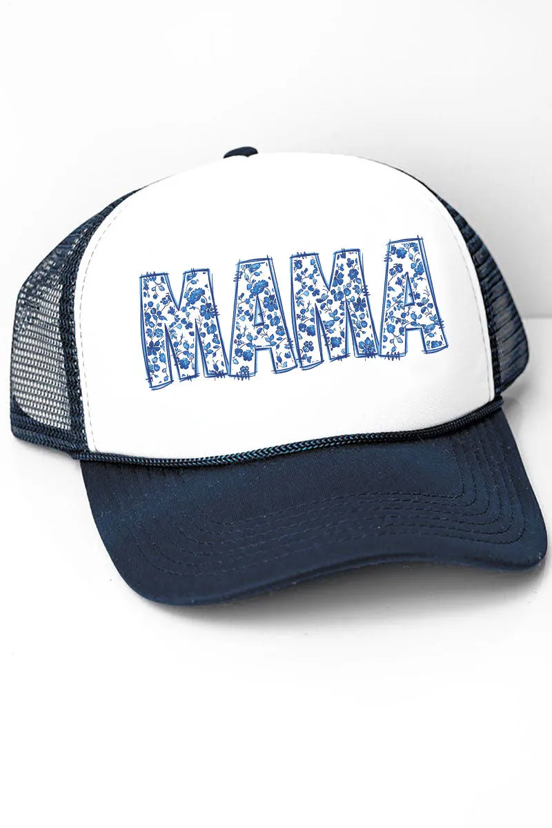 Willow Block Mama Foam Mesh Back Trucker Cap