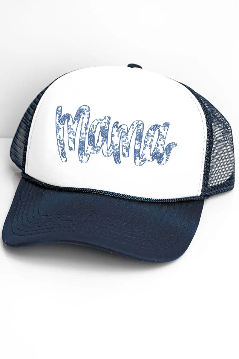 Willow Script Mama Foam Mesh Back Trucker Cap