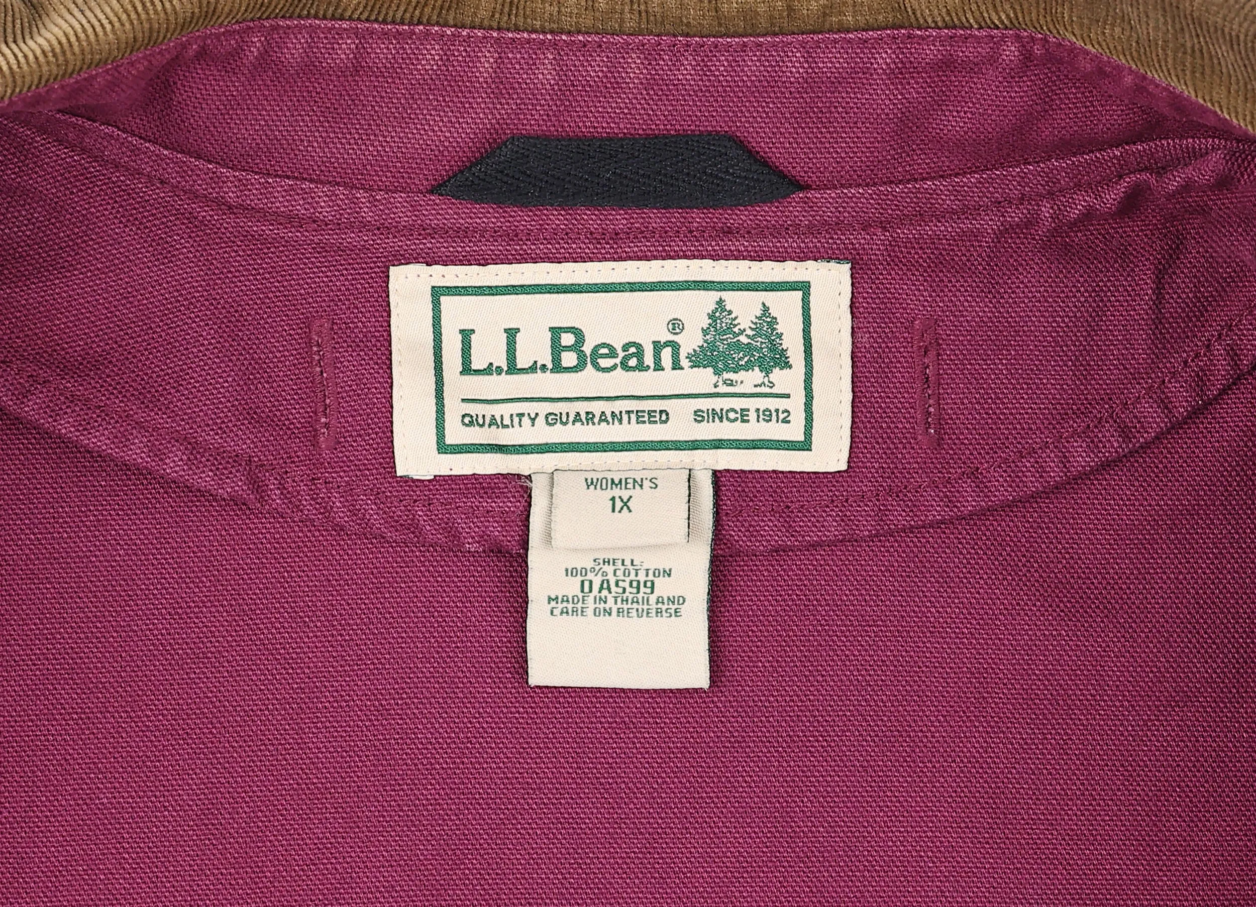 Women's LL Bean Barn Chore Jacket - Maroon - Women's XL
