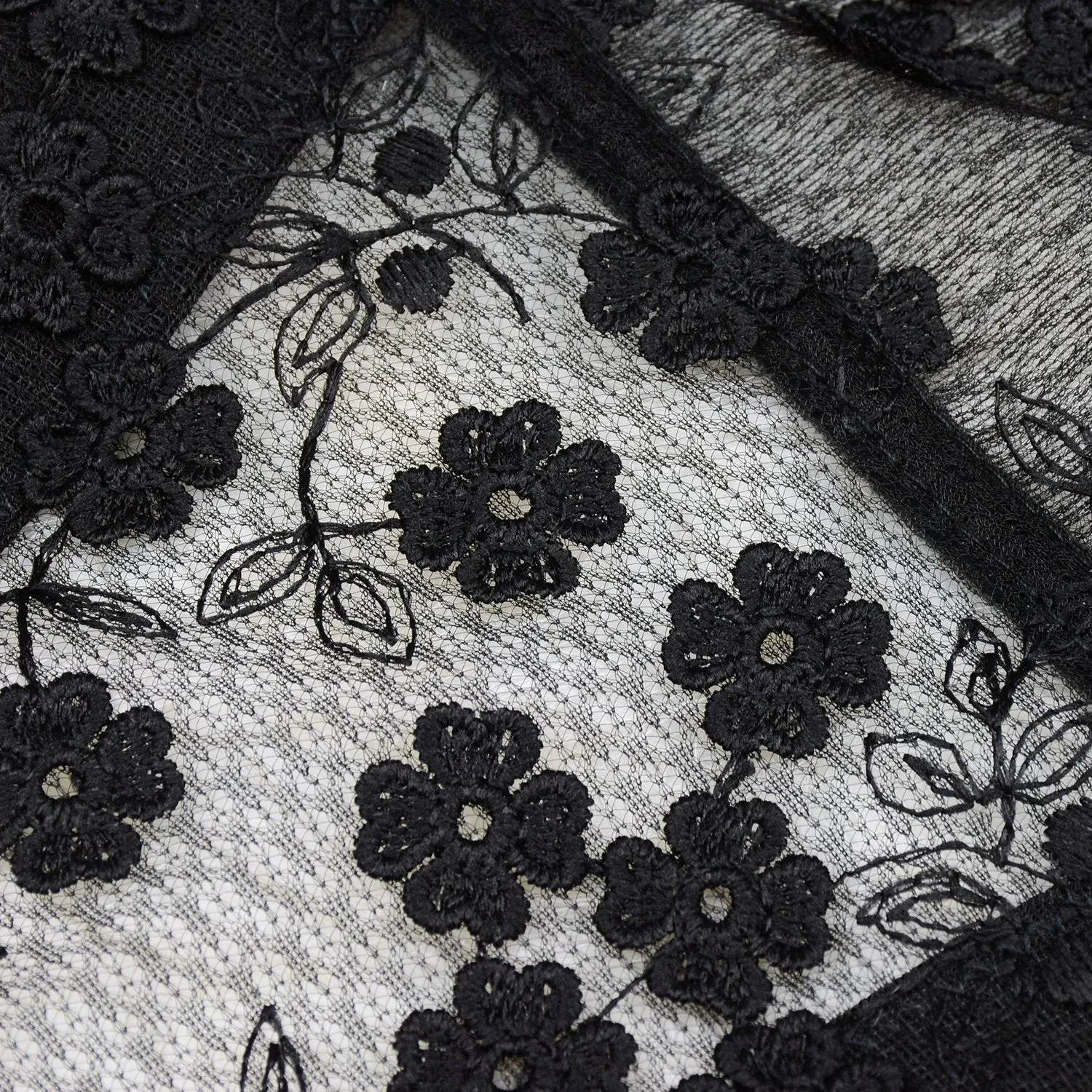 Women's Mesh Lace Flower Bustier Crop Top Sexy Corset Top Bra Black