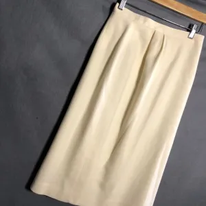 womens vintage wool skirt 4 off white pencil dressy vtg lined work classy 80 s13