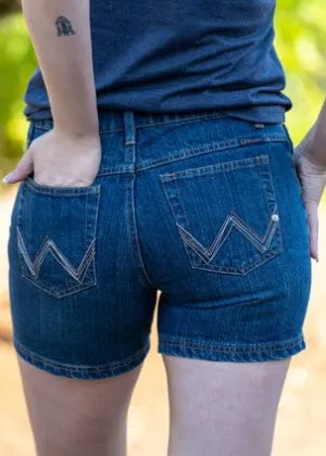 Wrangler Shorts Womens Q-Baby Mid Town Blue