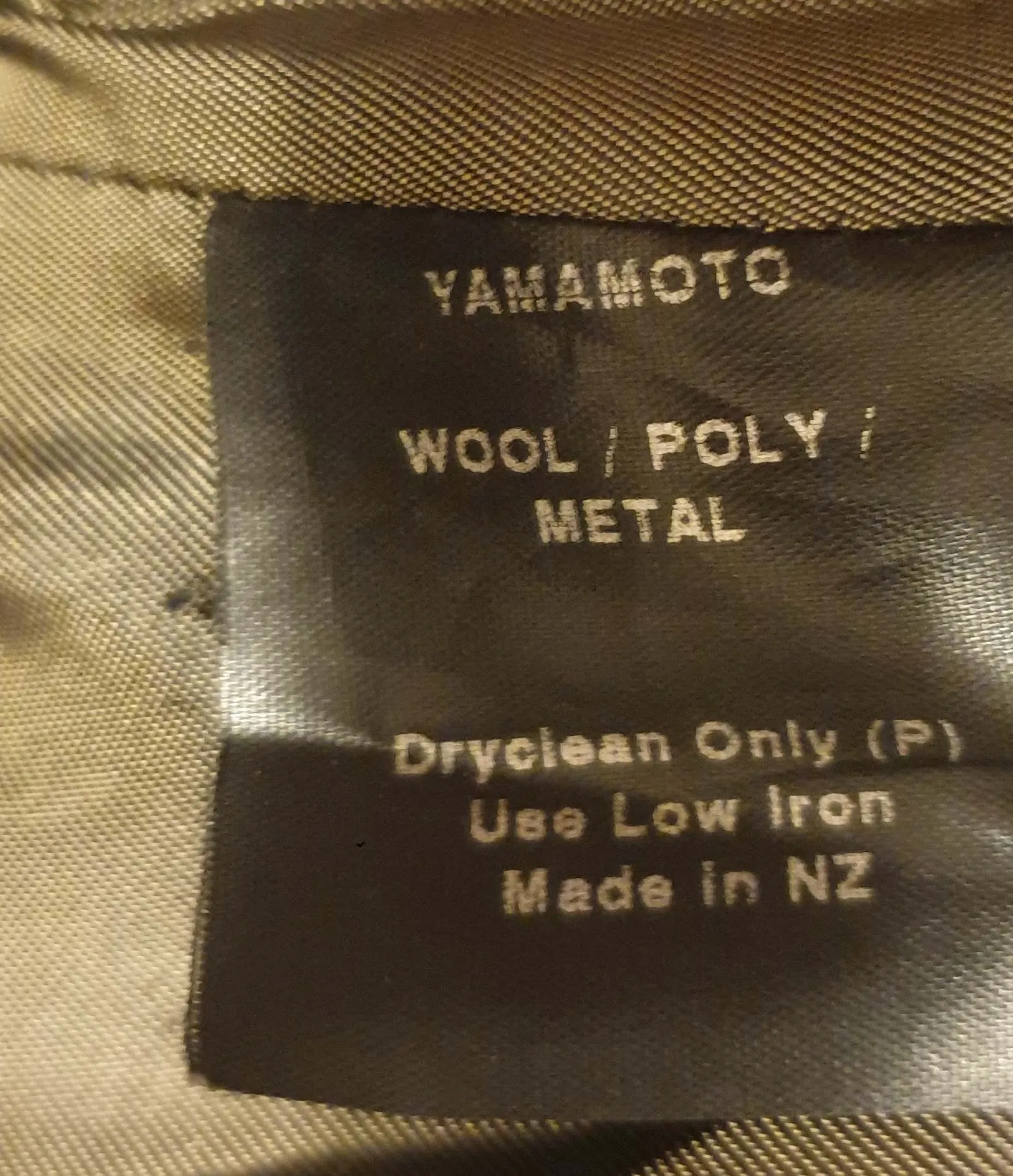 Yamamoto wool mix metallic flecked jacket made in NZ size 12 (best fits AU 10)