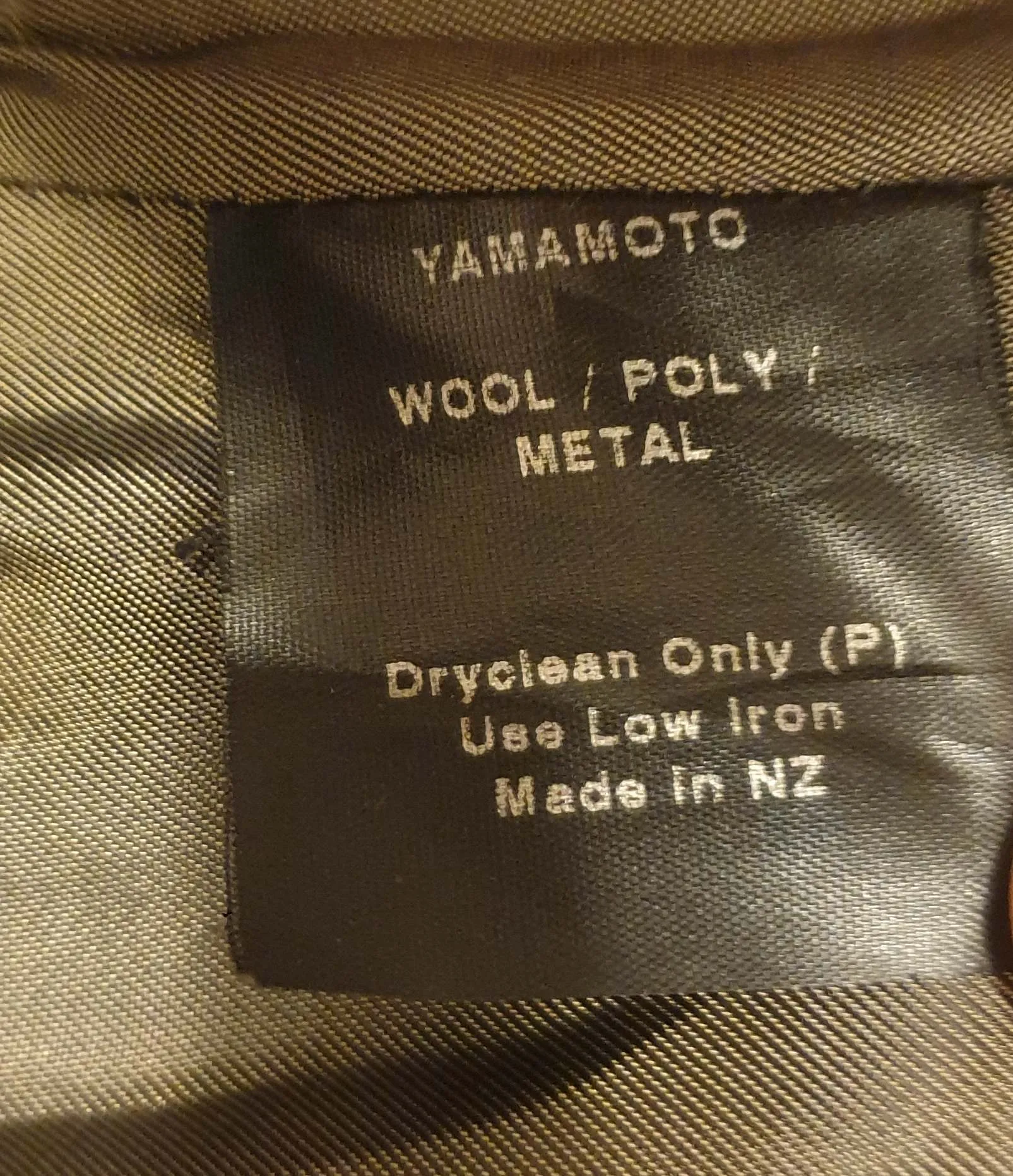 Yamamoto wool mix metallic flecked jacket made in NZ size 12 (best fits AU 10)