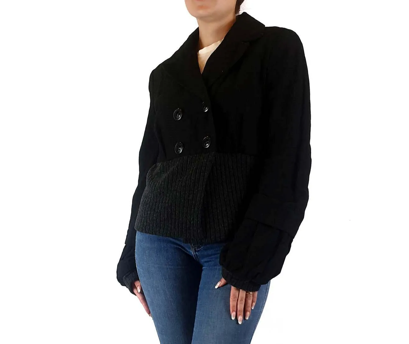 Yamamoto wool mix metallic flecked jacket made in NZ size 12 (best fits AU 10)